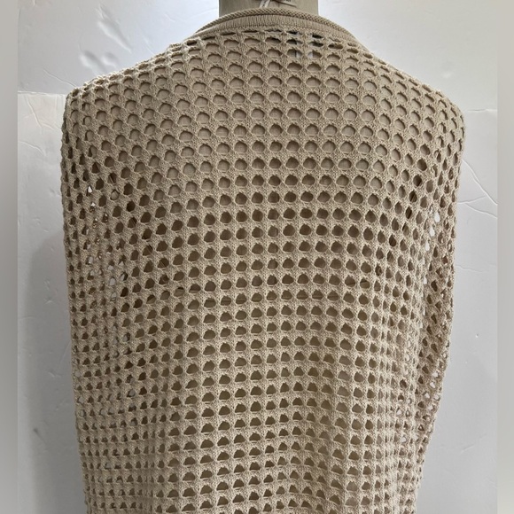 Steve Madden Tan Mesh Women's Top - Picture 3 of 12